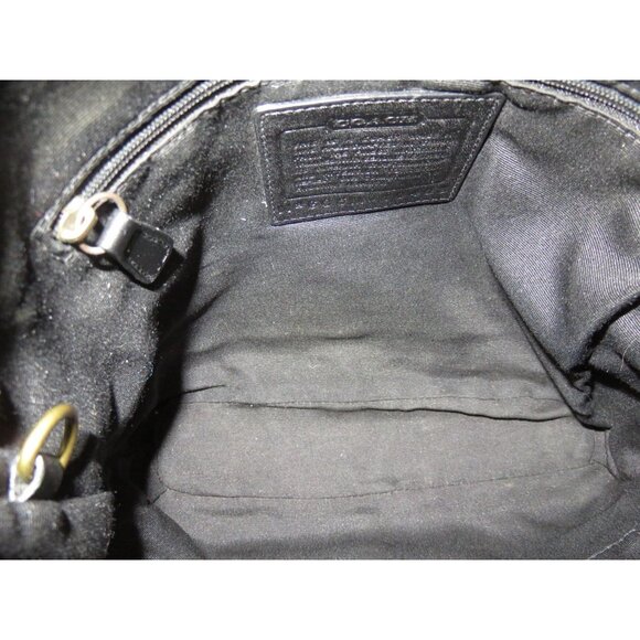 Coach 2006 Black Jacquard & Leather Signature Messenger Crossbody Satchel Bag - Picture 8 of 14